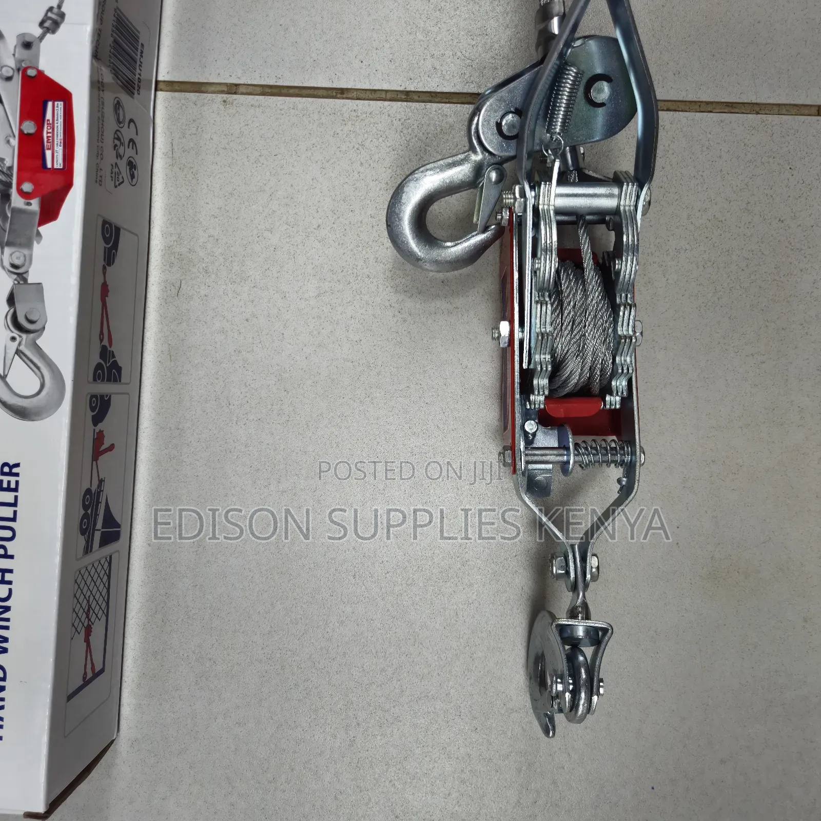 Hand Cable Puller Emtop 2 Ton Hand Winch Double Ratchets