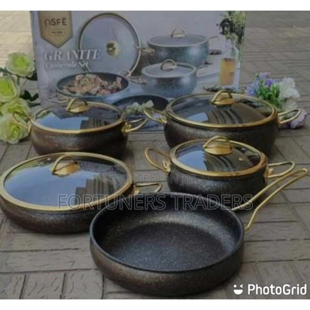 9 PCS Granite Cook Ware Set Phisma Black