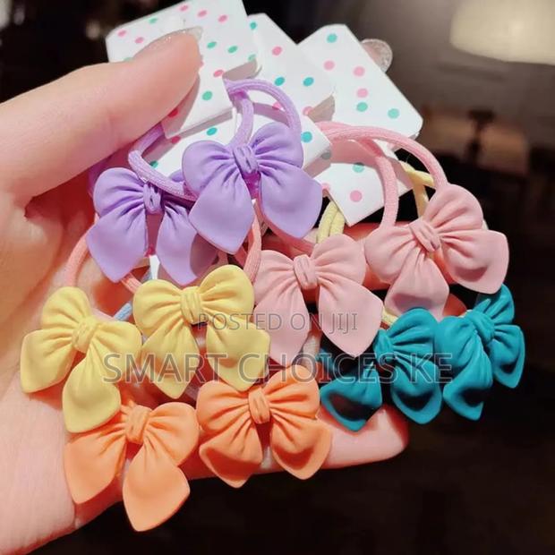 2pcs Cute Bowknot Elastic Hair Bands - thumbnail 2