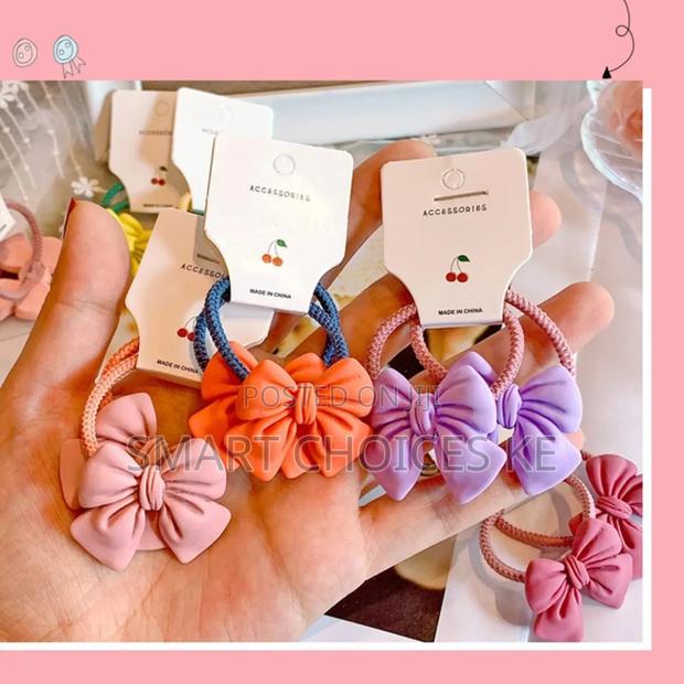 2pcs Cute Bowknot Elastic Hair Bands - thumbnail 3