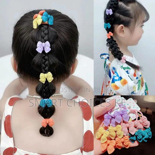 2pcs Cute Bowknot Elastic Hair Bands - thumbnail 4