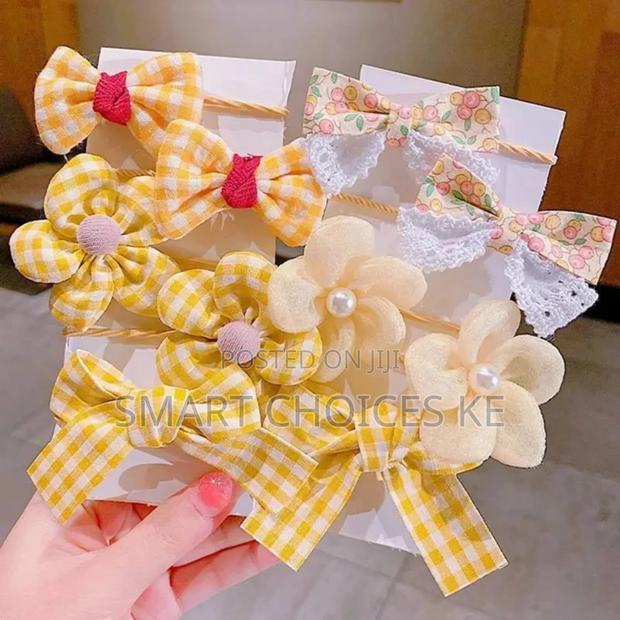 Cute Bowknot Flower Scrunchies Set Kawaii Children Girls