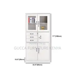 Cabinets:2-Door Metal Frame Solid File Cabinet With Safe