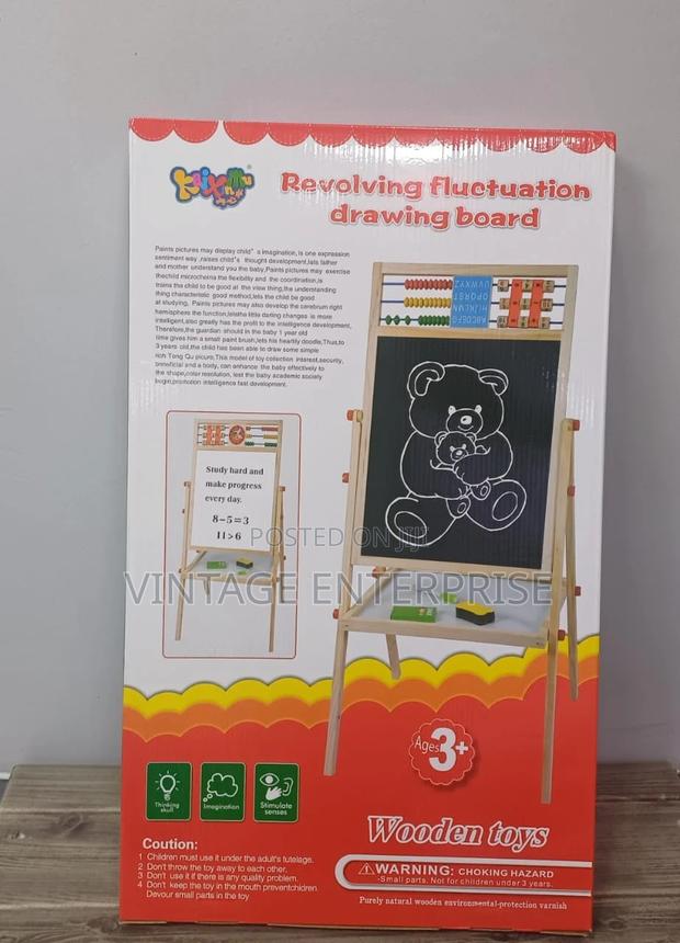 2 In1 Wooden Black Board