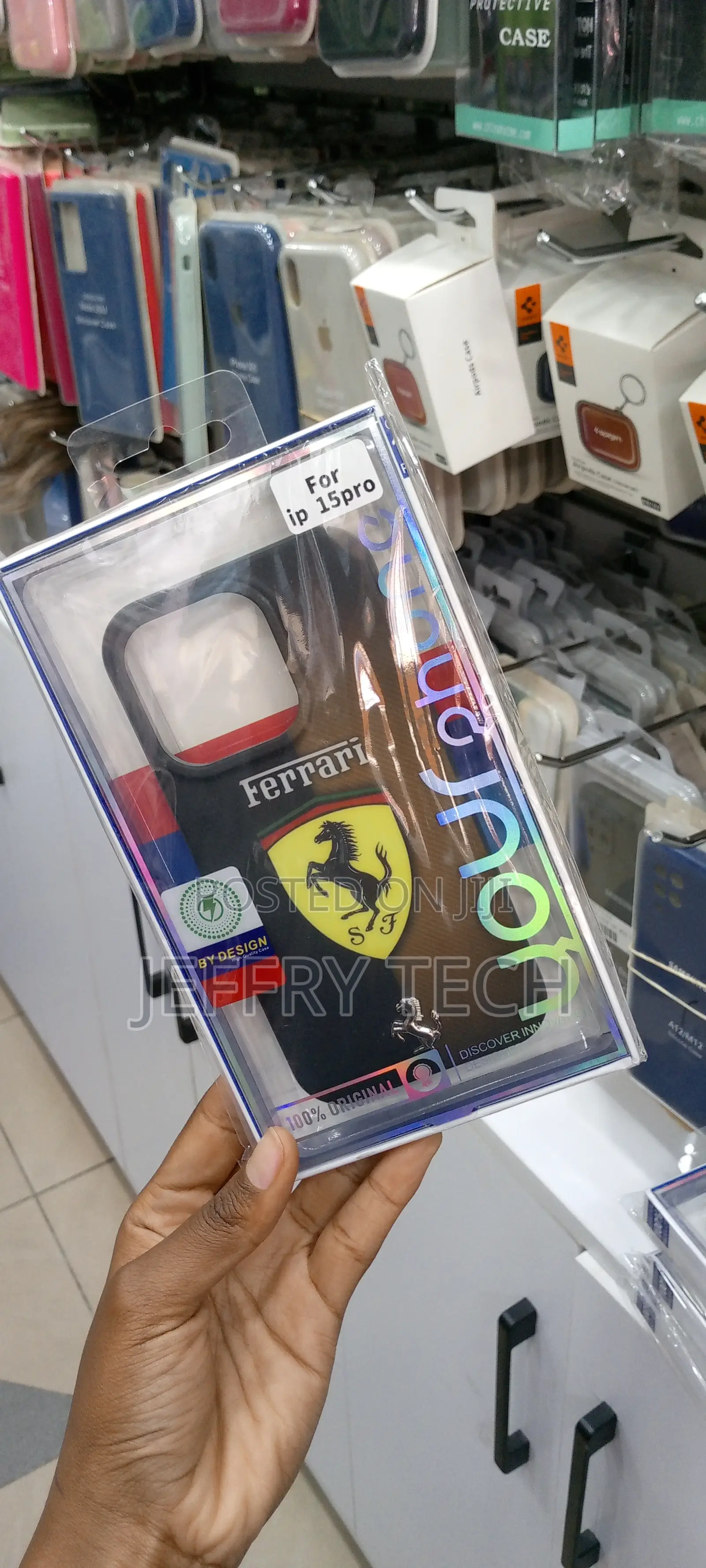 FERRARI LOGO iPhone 15 Pro Case Cover for Men Black