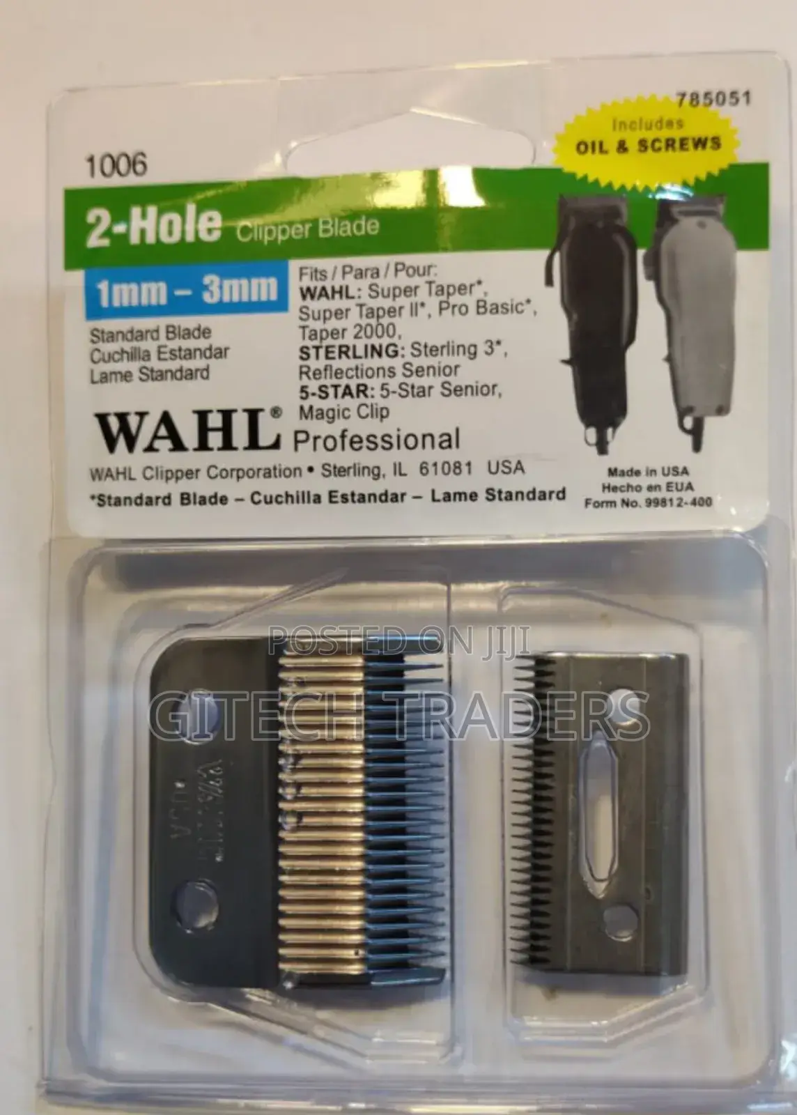 *Wahl Blade With Oil
