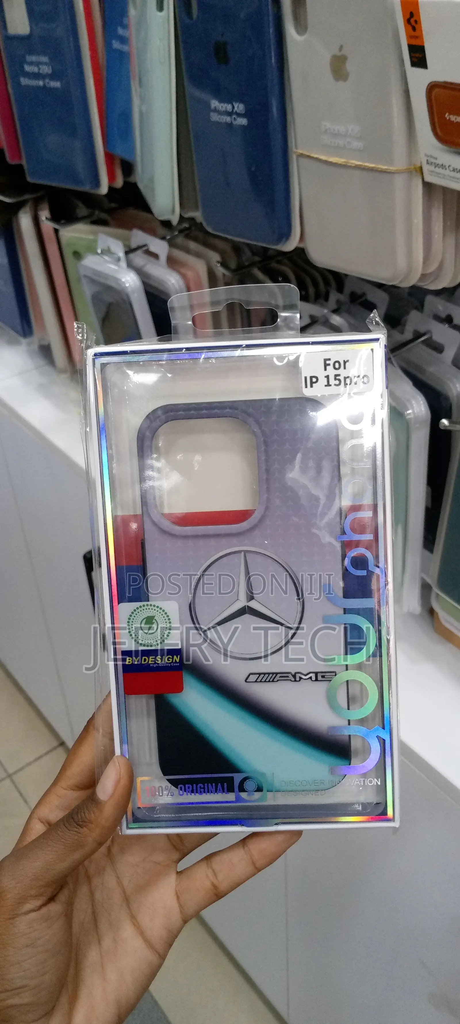 Logo Mercedes Amg iPhone Tough Case 15 Pro Gray
