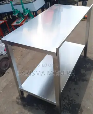 Stainless Steel Working Top With Undershelves