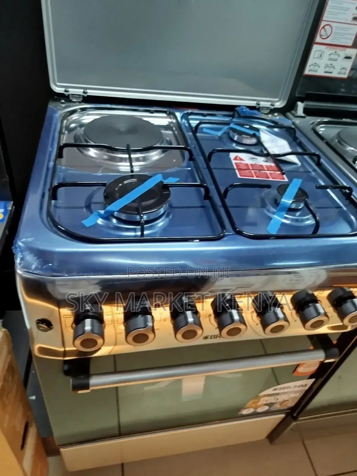 Bruhm 60 X 603 Gas and 1 Electric Cooker BGC- Black