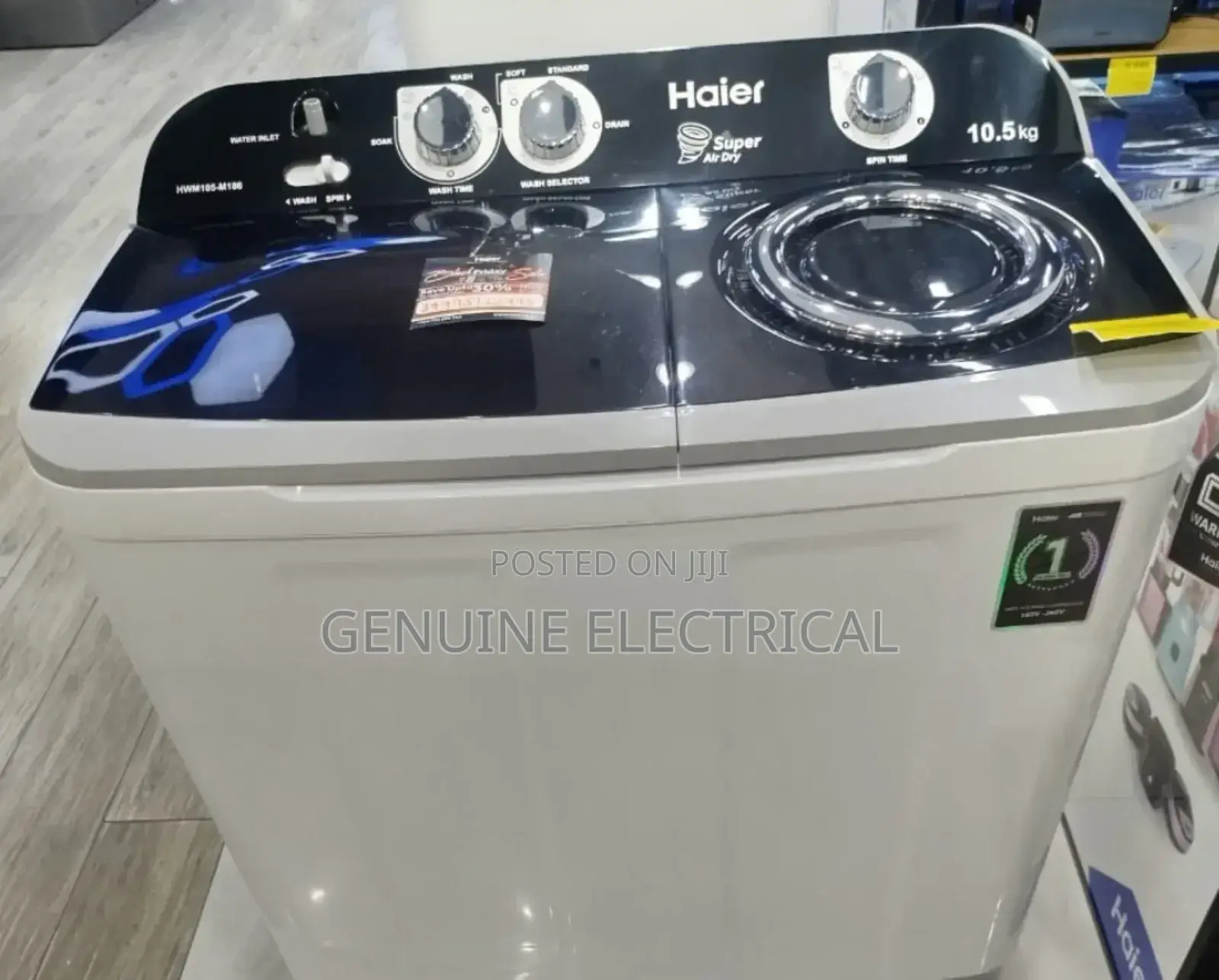 10.5 KGS Haier Washing Machine Twin Tub