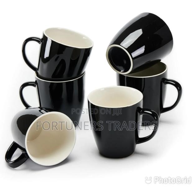 6 PCS Ceramic Black Mugs - main view