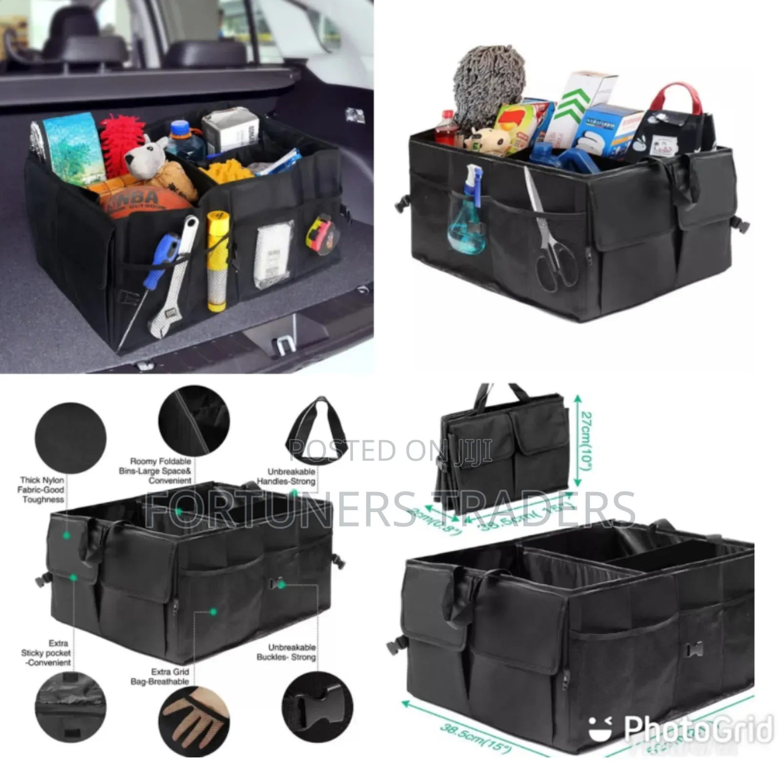 *Large Capacity Divided High Quality Car Boot Organizer