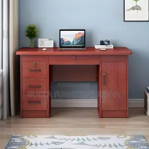 Office Tables:120cm Pedestal Base Executive Mahogany Table