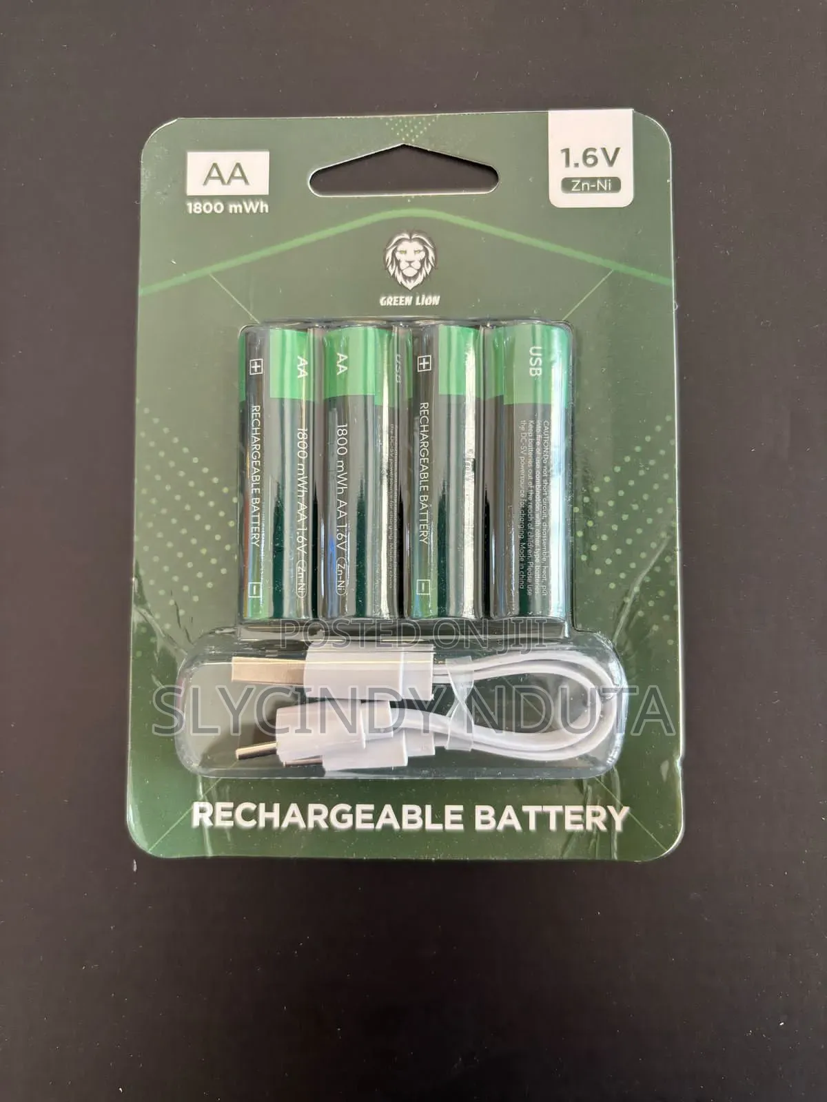 Green Lion AA Rechargable Battery 4-Pack