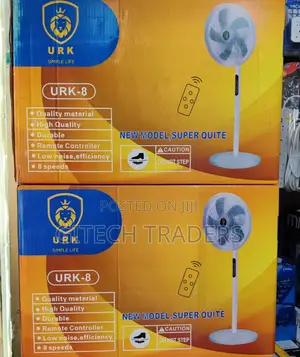 *URK Stand Fan With Remote