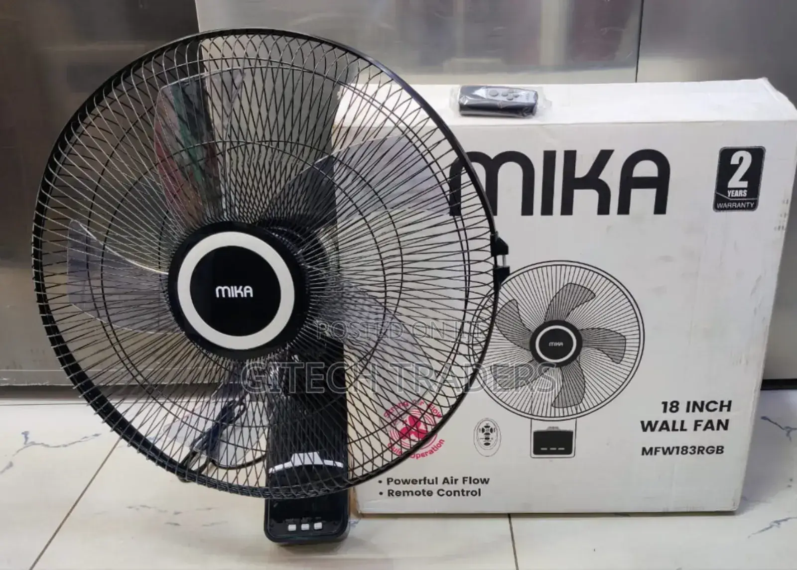 *Mika 18" Wall Fan With Remote