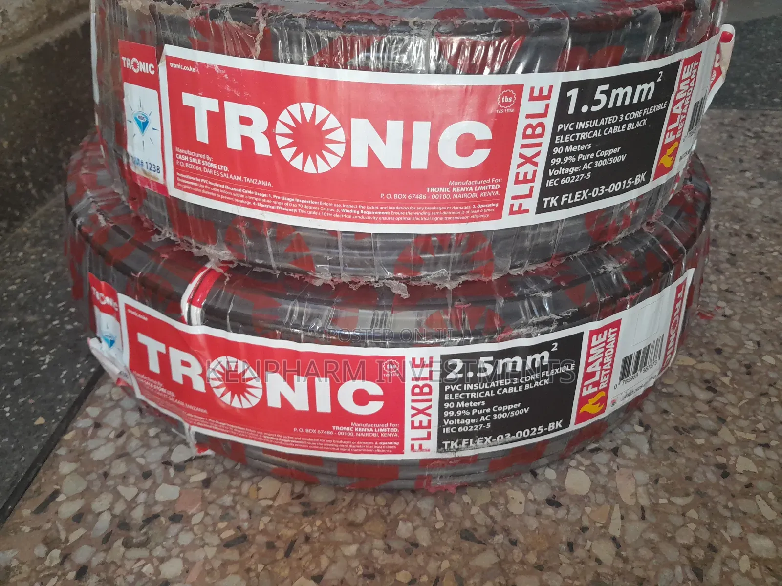 1.5mm Flexible Cable, 3 Core, Copper