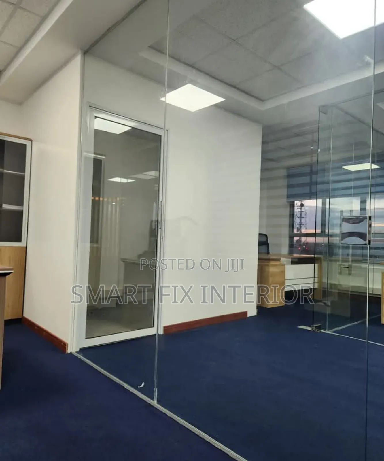 Glass/Aluminum/Gypsum Partitioning/Countertop and Shelves