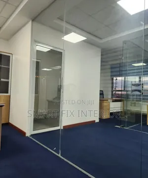 Glass/Aluminum/Gypsum Partitioning/Countertop and Shelves