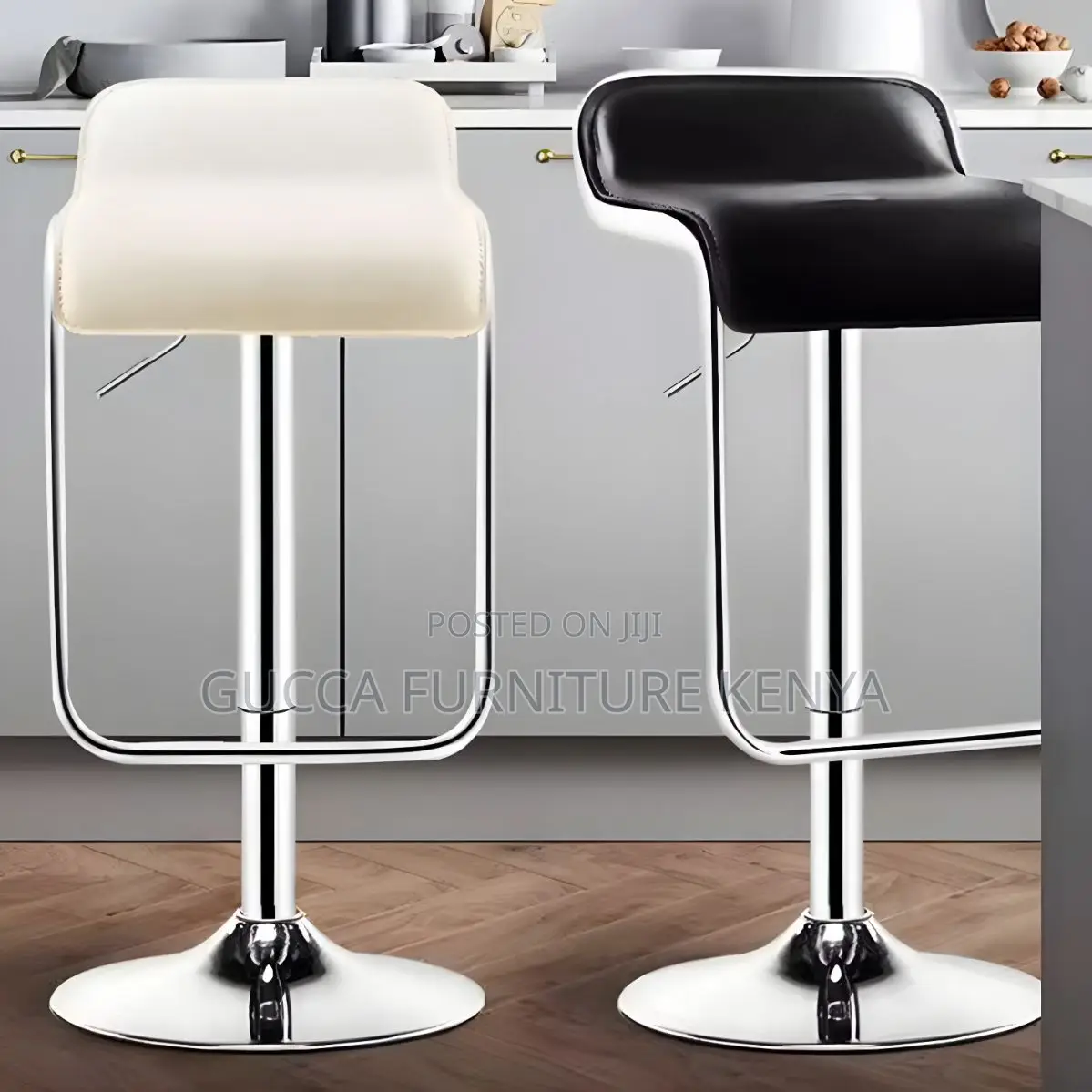 Home Chairs: Office Home Swivel Leather Saddle Foot Stool