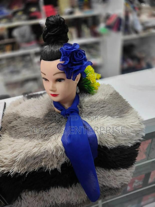 Chiffon Scarf With Detachable Flower Fascinator 400