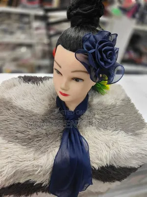 Chiffon Scarf With Detachable Flower Fascinator 400