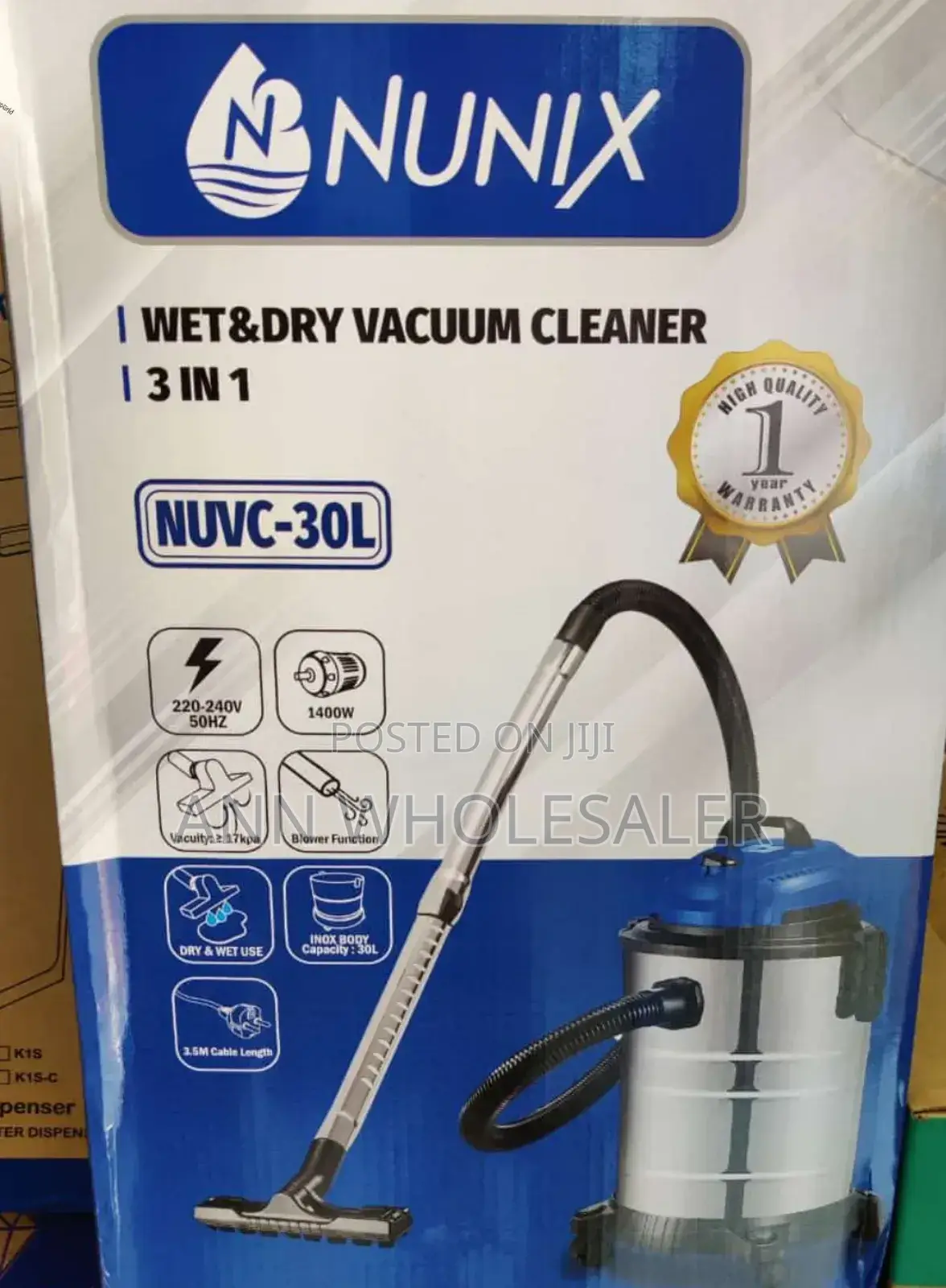 With Warranty Nunix Vacuum Cleaner 30litres