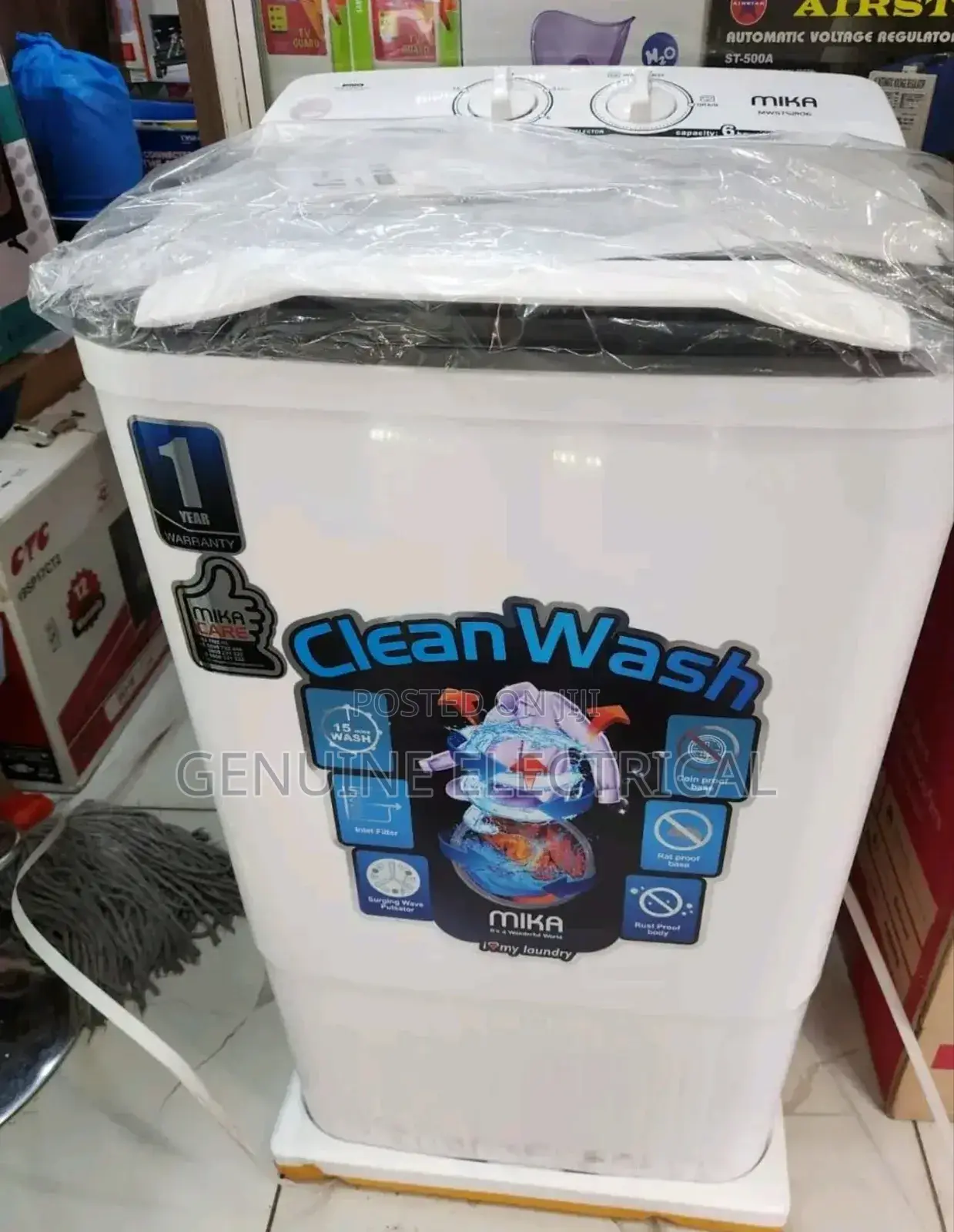 Mika 6 Kg Top Load Single Tub Washing Machine Mwsts2106