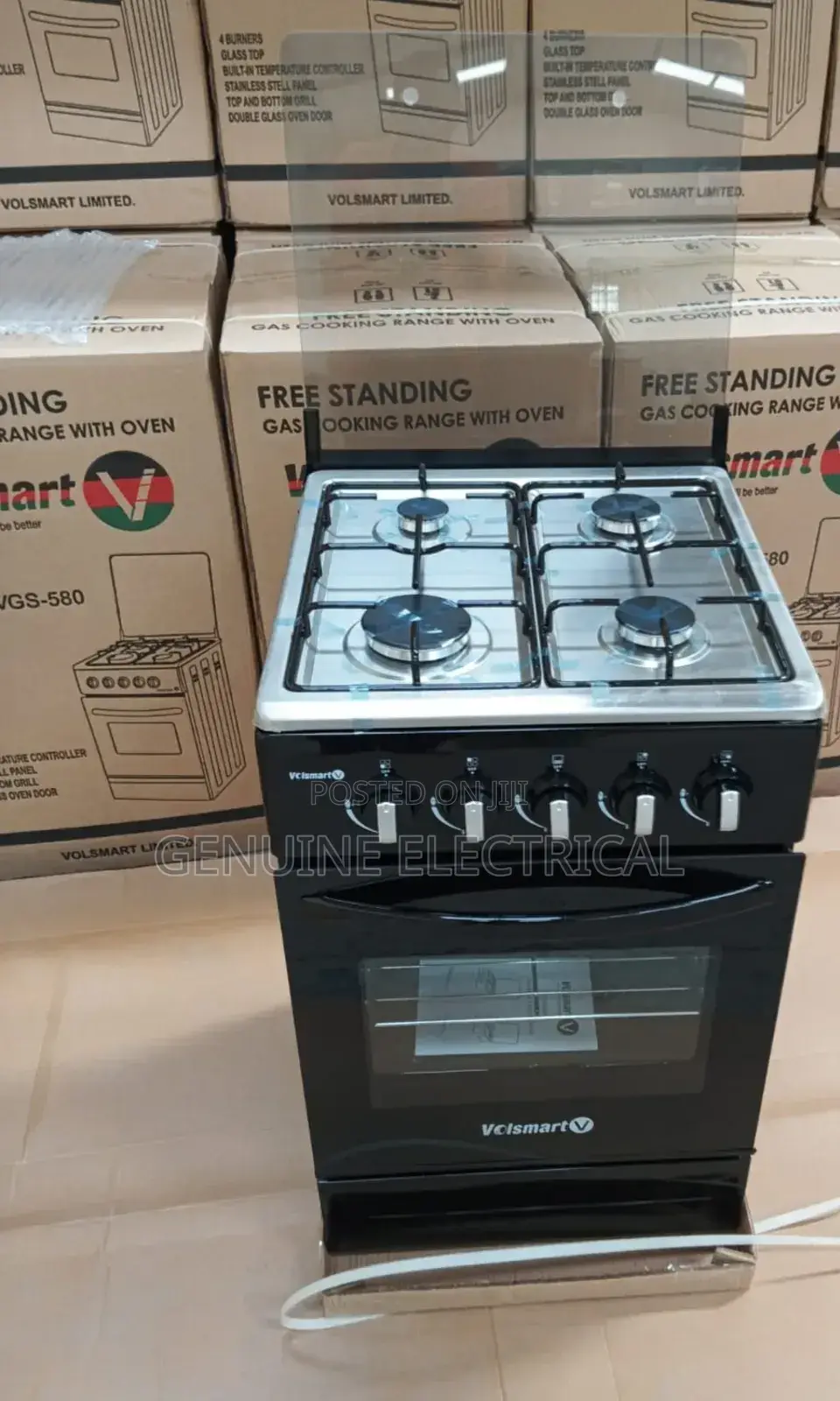 Volsmart, Full Gas Free Standing Cooker With 60l Gas Oven,;;