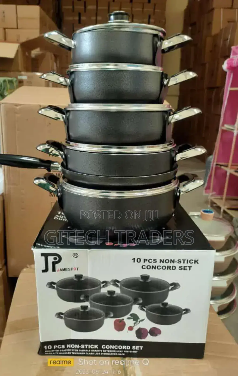 *James Pot Black Cookware Set