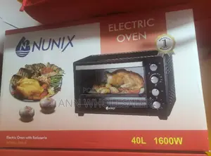 Black Nunix Oven 4 Knobs / Electric Oven E/7
