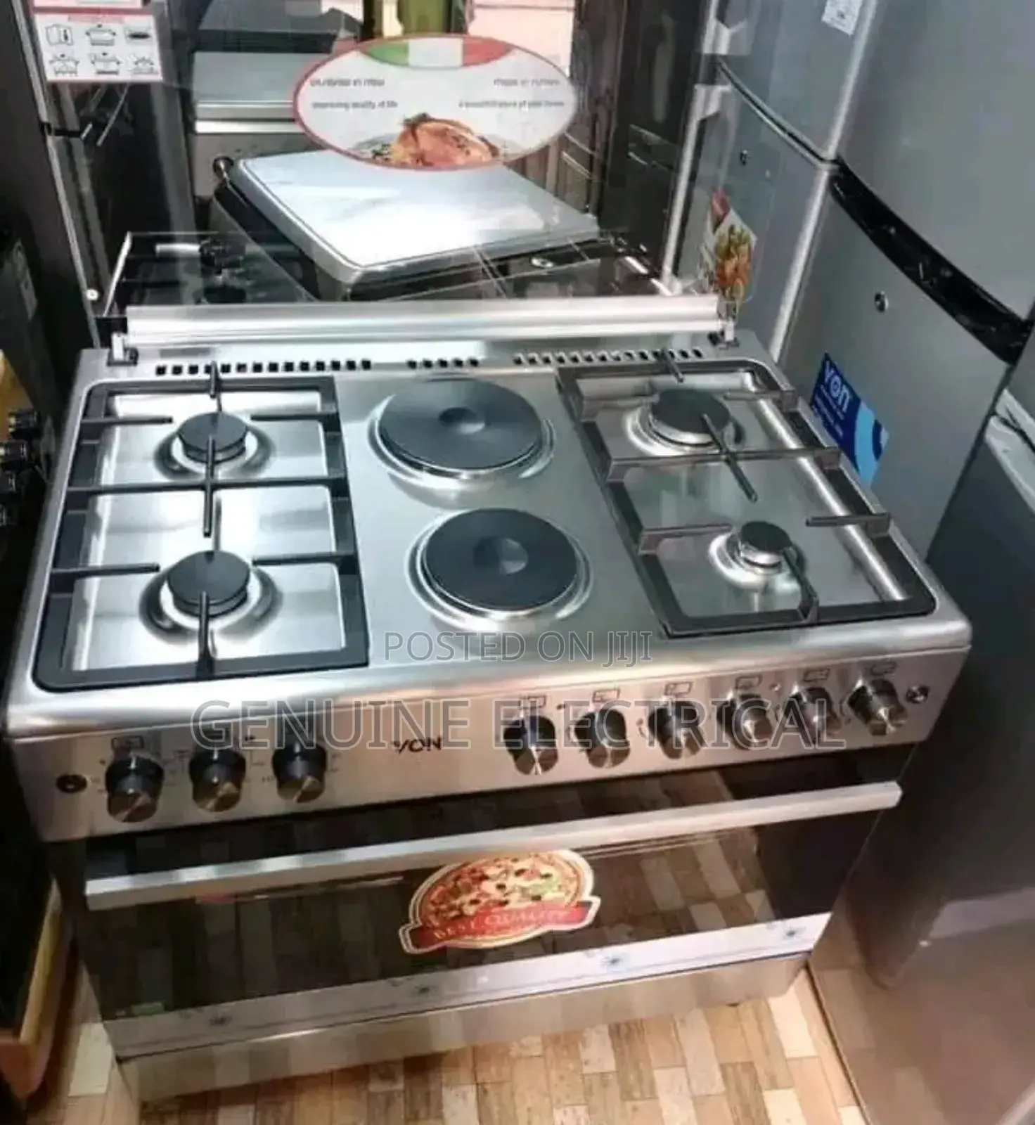 Von 4g+2e 90 X 60cm Standing Cooker Has Cylinder Compartment
