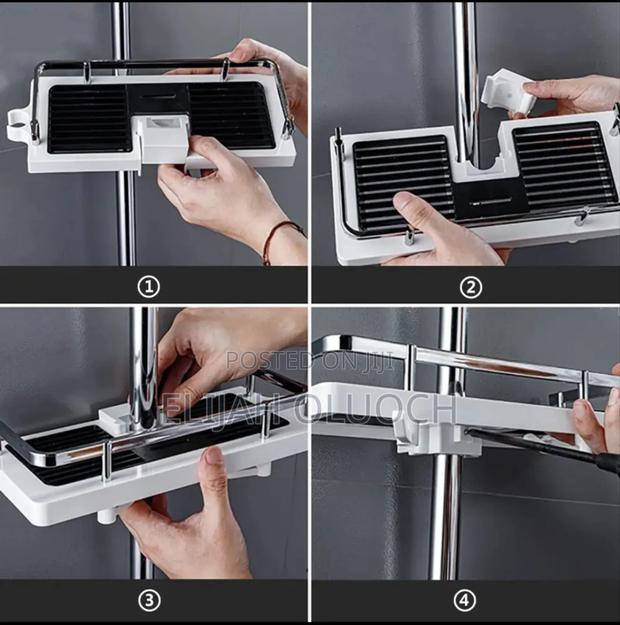 Rotating Hook Shower Storage Rack - thumbnail 4
