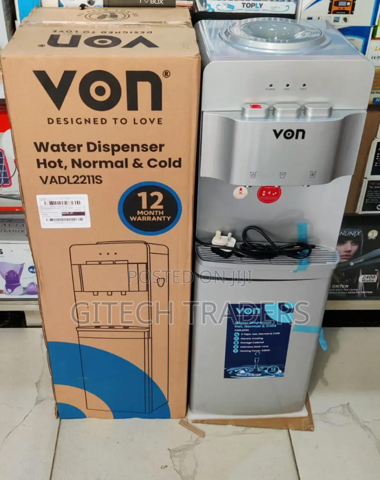 *Von Dispenser Hot, Normal and Cold (Silver)