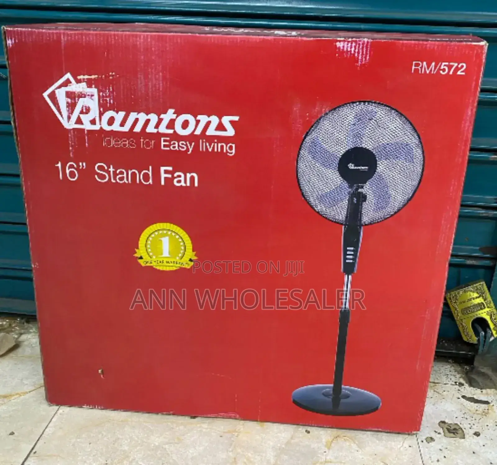 Black Ramtoms Standing Fan F/7