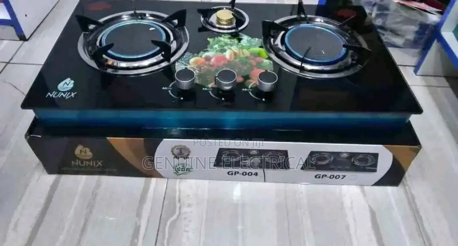 Nunix 3 Burner Infrared Glass Top Gas Burner