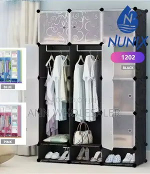 3 Column Portable Plastic Quality Wardrobe P-3