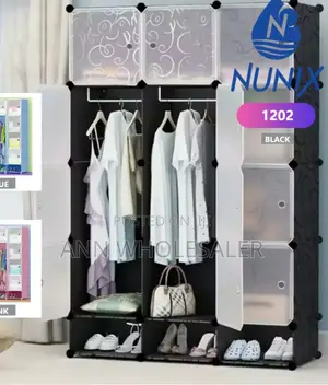 3 Column Portable Plastic Wardrobe P-3
