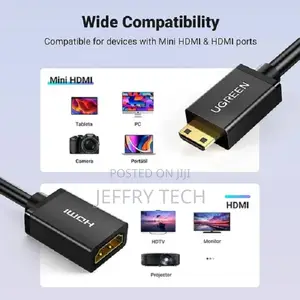 Ugreen Mini HDMI Male to HDMI Female V2.0 Adapter (22CM)