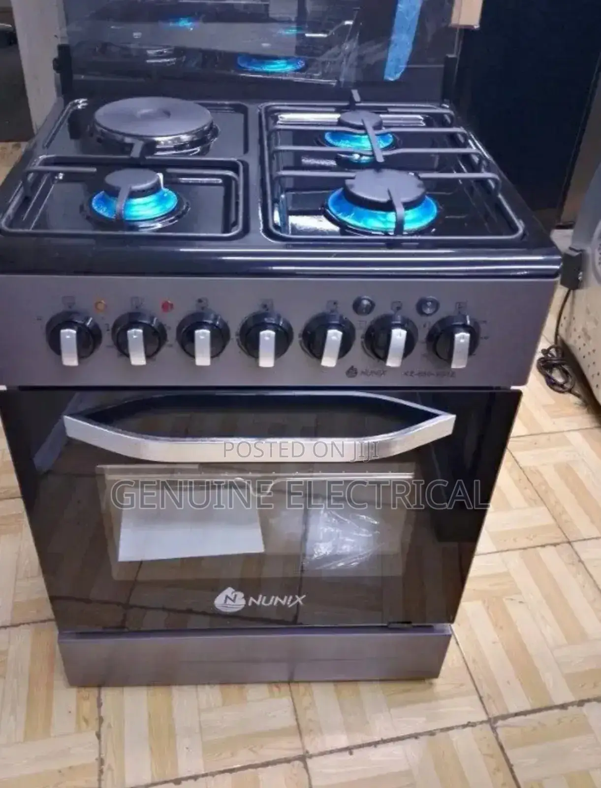 Nunix Standing Cooker With Electric Oven 3 Gas +1 Electric
