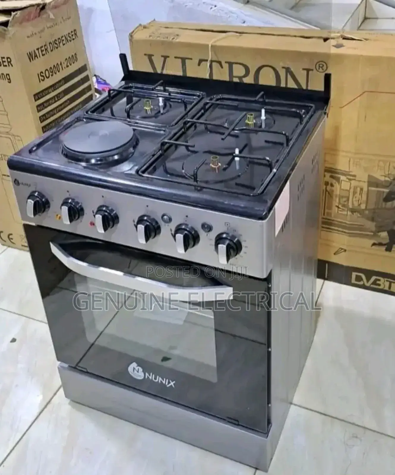 Black 50*55 3+1 Standing Cooker With Electric Oven