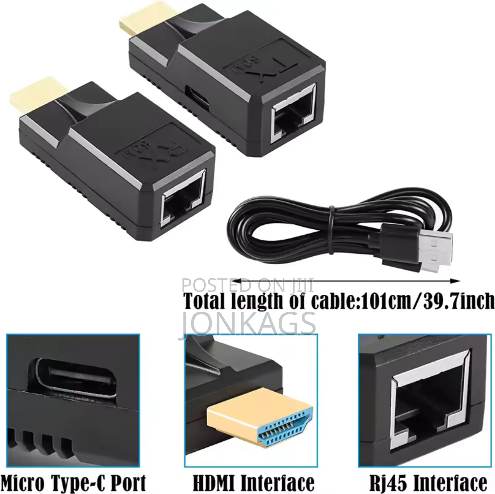 60 Meters HDMI Extender Over Rj45