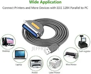 USB to IEEE1284 CN36 Parallel Printer Cable Adapter 10FT