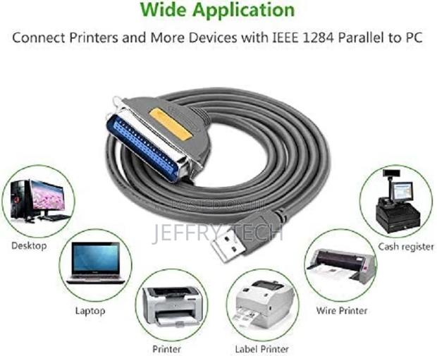 USB to IEEE1284 CN36 Parallel Printer Cable Adapter 10FT
