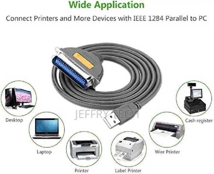 USB to IEEE1284 CN36 Parallel Printer Cable Adapter 10FT