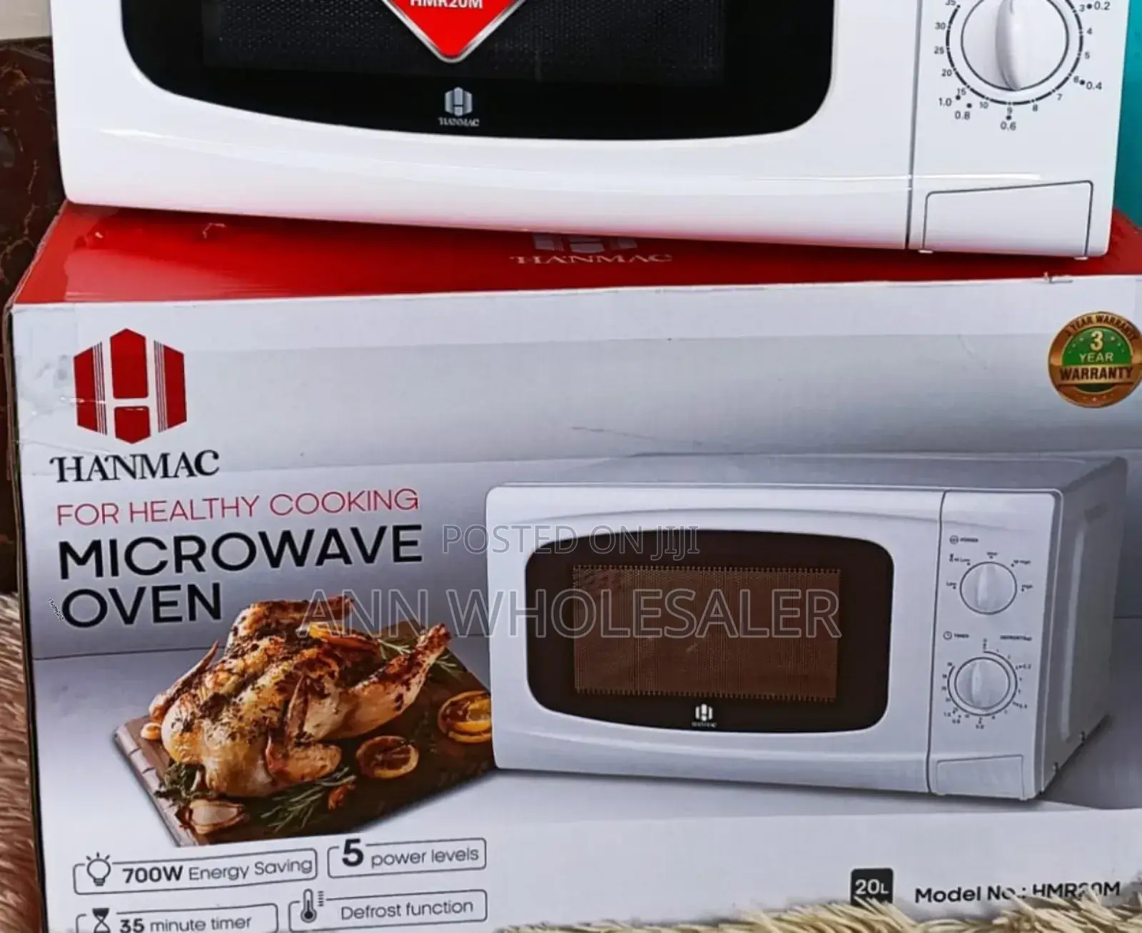 Hanmac 20 Litres Manual White Microwave HM2