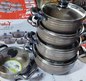 10 PCS Miralux Granite Cookware Pots Brown C10/PCS