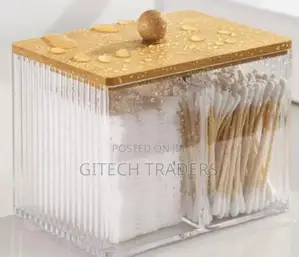 Acrylic Earbuds Organizer 
With Bamboo Cover .
Partitioned