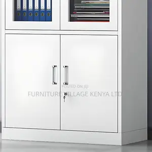 Office Cabinets; Half-Glass Steel Storage Cabinet