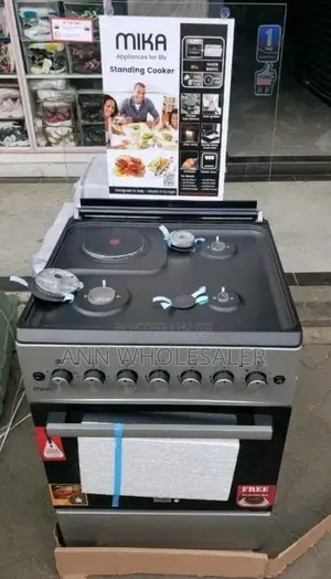 Mika Cooker, Standing Oven Cooker 3+1 +Electric Oven Silver